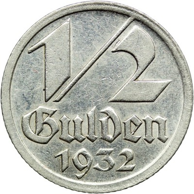 Wolne Miasto Gdańsk, 1/2 guldena 1932, st. 2-