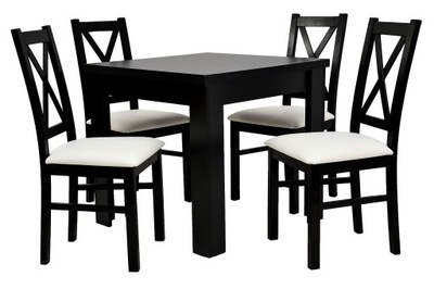 mały zestaw stół z 4 krzesłami kwadratowy stół