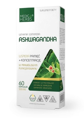 Ashwagandha - wyciąg - 60 kapsułek Medica Herbs