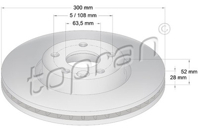 TOPRAN 303 976 DISCO DE FRENADO  