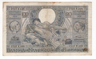 Belgia 100 franków – 20 belgas 1941