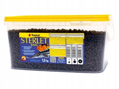 Tropical Sterlet Basic L 3l -1,5kg pokarm dla jesiotrów
