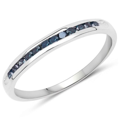 SREBRNY PIERŚCIONEK OBRĄCZKA Z 12 DIAMENTAMI