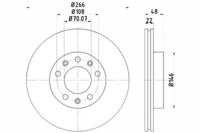 DISCOS DE FRENADO 2 PIEZAS PEUGEOT PARTE DELANTERA 308 1,2-2,0 13  