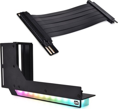 Alphacool Pionowy uchwyt GPU Aurora + Riser PCIe 3.0 x16