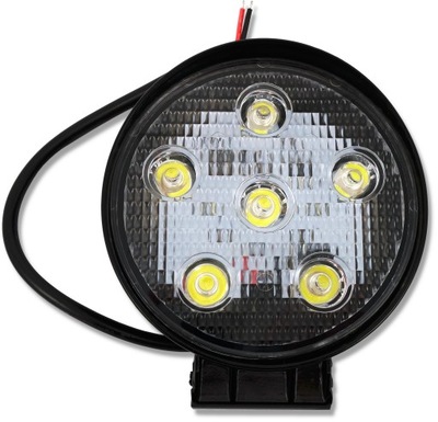 REFLEKTOR LAMPA ROBOCZA LED OKRĄGŁA 10-30V 18W