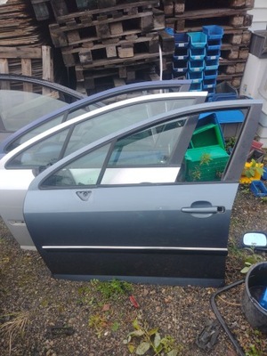 Двері лівий перед peugeot 407 сірі фото №1
