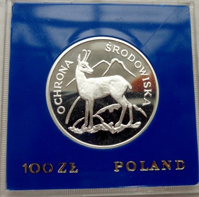 POLSKA - PRL : 100 złotych - Ochrona środowiska - Kozica - 1979