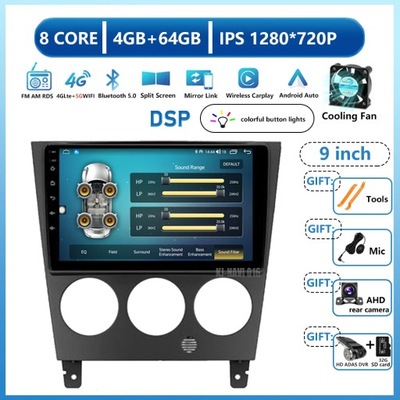 NAVEGACIÓN GPS ANDROID 13 CARPLAY PARA SUBARU IMPREZA GD GG 2002-2007  