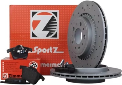 Zimmermann тормозные диски+ тормозные колодки задняя volvo xc90 i 308mm фото №1