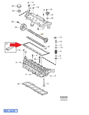 УПЛОТНИТЕЛЬ КРЫШКИ КЛАПАНОВ VOLVO OE 8692438