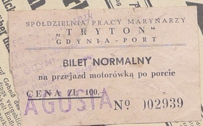 GDYNIA BILET na przejazd motorówką po porcie