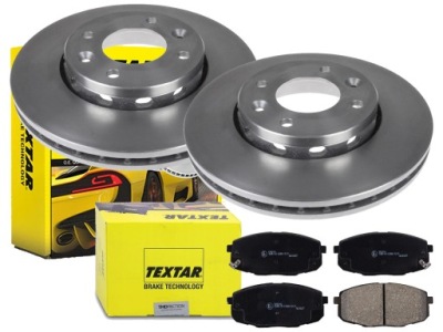 Тормозные диски тормозные колодки textar перед kia carens ii 280mm фото №1