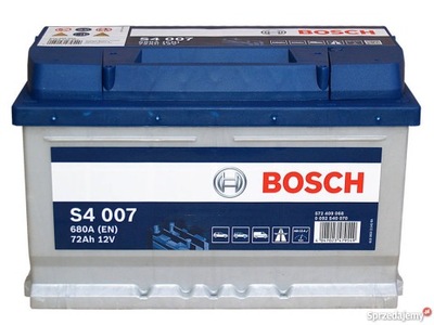 BATERÍA BOSCH 72AH 680A P+ 12V BOSCH 0 092 S40 070 MOZLIWY TRANSPORTE ADICIONAL MONTAJE  