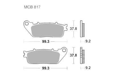 ZAPATAS DE FRENADO TRW LUCAS MCB 817 SH  