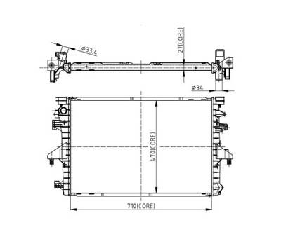 Vw transporter t5 09 - 15 радиатор 7e0121253a фото №1