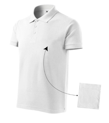 Cotton koszulka polo męska biały 2XL,2120017