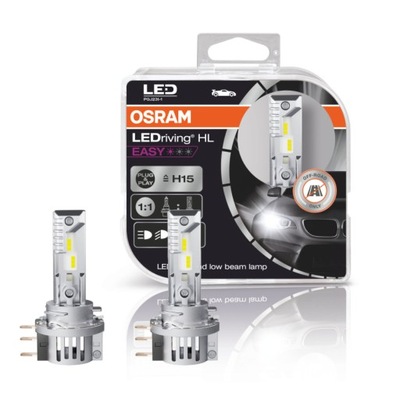 LUCES DIODO LUMINOSO LED H15 OSRAM LEDRIVING HL EASY 6500K / ALKOTEST W KIT !  