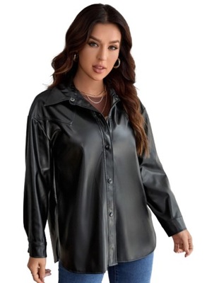 SHEIN DAMSKA KURTKA KOSZULOWA CZARNA 34 1VBP