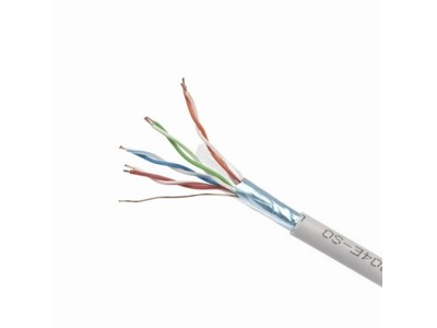 Kabel FTP-ekranowany KAT 5e drut AWG24 305m szary