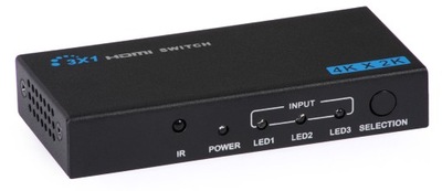 Switch HDMI 3x1 z pilotem HDMI-SW-3/1P