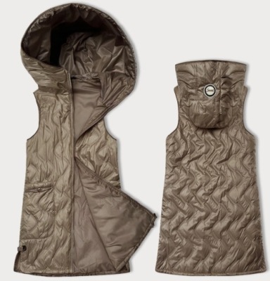 BEZRĘKAWNIK Z KAPTUREM B8348 CAMEL 54