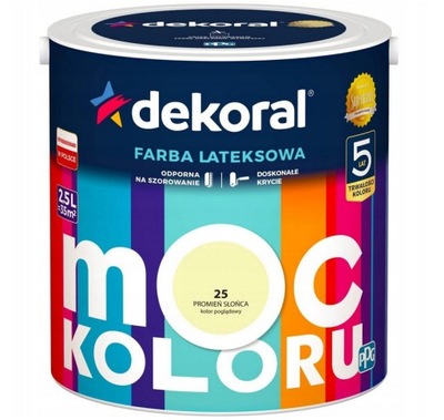 Dekoral Farba MOC KOLORU 2,5L Promień Słońca