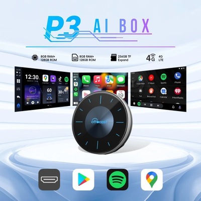 БЕЗДРОТОВИЙ АДАПТЕР CARPLAY OTTOAIBOX P3 DO АВТОМОБІЛІВ Z 2017 ROKU 8/128G