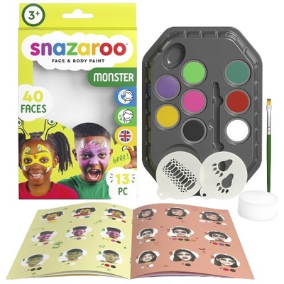Zestaw do malowania twarzy Snazaroo Monster 1172190