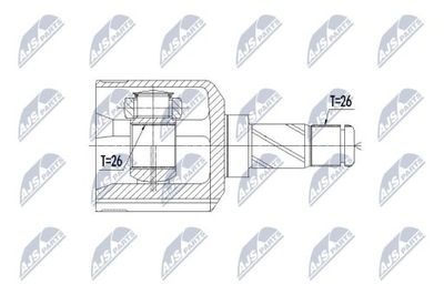 ШАРНІР VOLVO 2.4AWD,2.4TDI D5,2.4,T5 S4 0/V50 04-, C30/C70 06- /L,MTM/