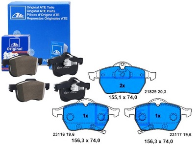 Ate13.0460-7173.2 гальмівні колодки ham. opel перед astra/zaf фото №1