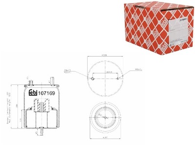 BOLSA DE AIRE NEUMÁTICA SUSPENSIONES PNEUMATYCZNEGO PARTE TRASERA P VOLVO FH FH II FH 3 FH16  