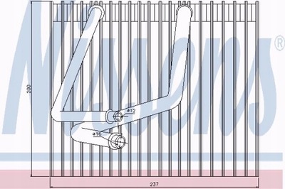 Nissens 92270 испаритель renault megane 95- 1.4 i фото №1