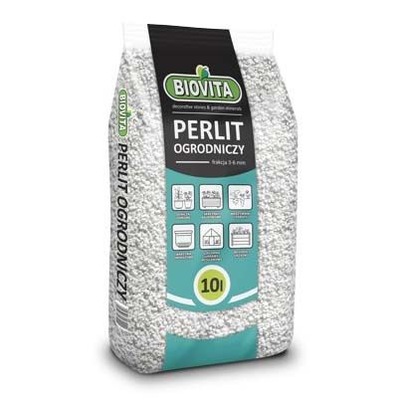 Perlit Biovita dodatek spulchniający glebę 10L frakcja 3-6 mm