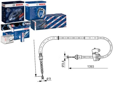 CÂBLE FREINS MANUEL MINI (R56) (R57) (R58) (R59 