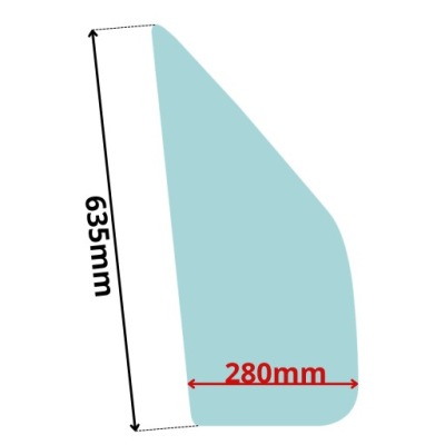 Скло бічна права w двері трикутник renault mascott 5197 фото №1