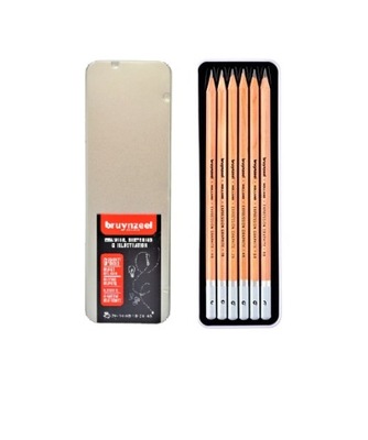 Zestaw Ołówków Ołówki grafitowe 6szt. Bruynzeel