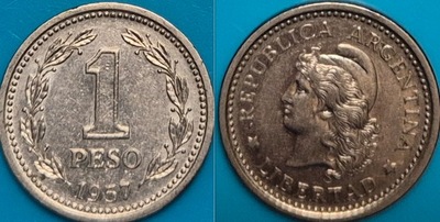 Argentyna 1 peso 1957r. KM 57