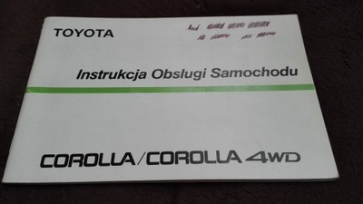 TOYOTA COROLLA VI / 4WD MANUAL LIBRO POLSKA  