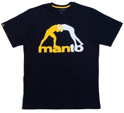 MANTO koszulka T-shirt LOGO czarny - rozmiar XXL