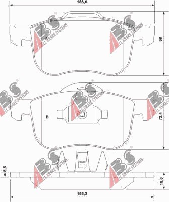 ZAPATAS PARTE DELANTERA VOLVO S60 2000-  