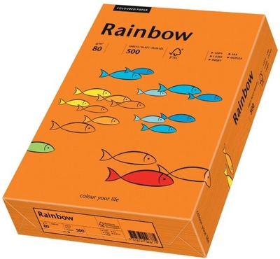 Papier kolorowy Rainbow A5 500k pomarańczowy R26