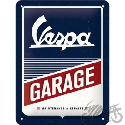 PLACA PLAKAT 15X20 VESPA GARAGE 26242  