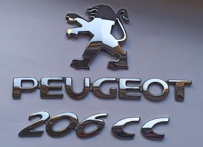 EMBLEM INSCIPTION PEUGEOT 206 CC COUPE 99-09R  