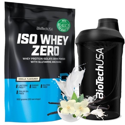 Izolat Białka BioTech Iso Whey Wanilia 500g Shaker