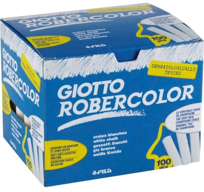 Kreda Giotto do tablic 10/80 100szt biały