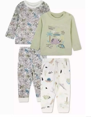 Piżamka piżamki Primark 2-3 latka 98 Dinozaury 2 pak
