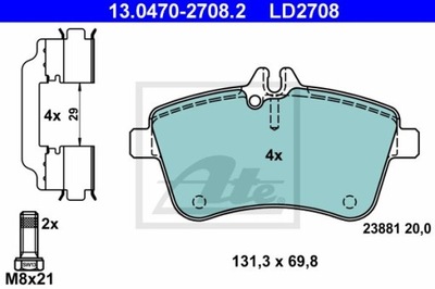 ZAPATAS HAM.CERAMIC PARTE DELANTERA  