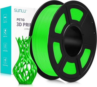 Filament Sunlu PETG 1,75 mm 1000 g Zielony Green