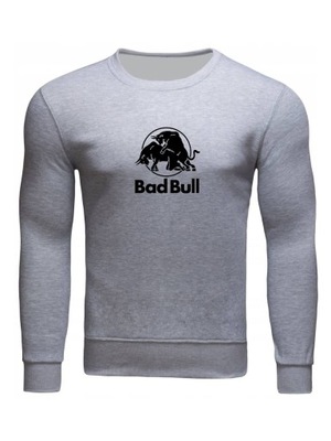 BLUZA BEZ KAPTURA BAD BULL MĘSKA SZARA M